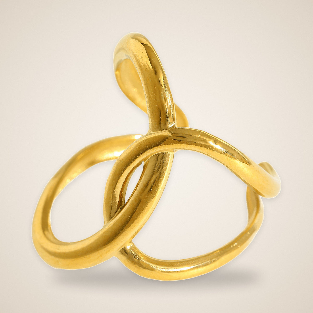 Bague Entrelacs – bijou acier doré à l'or fin – Maison Trèfle