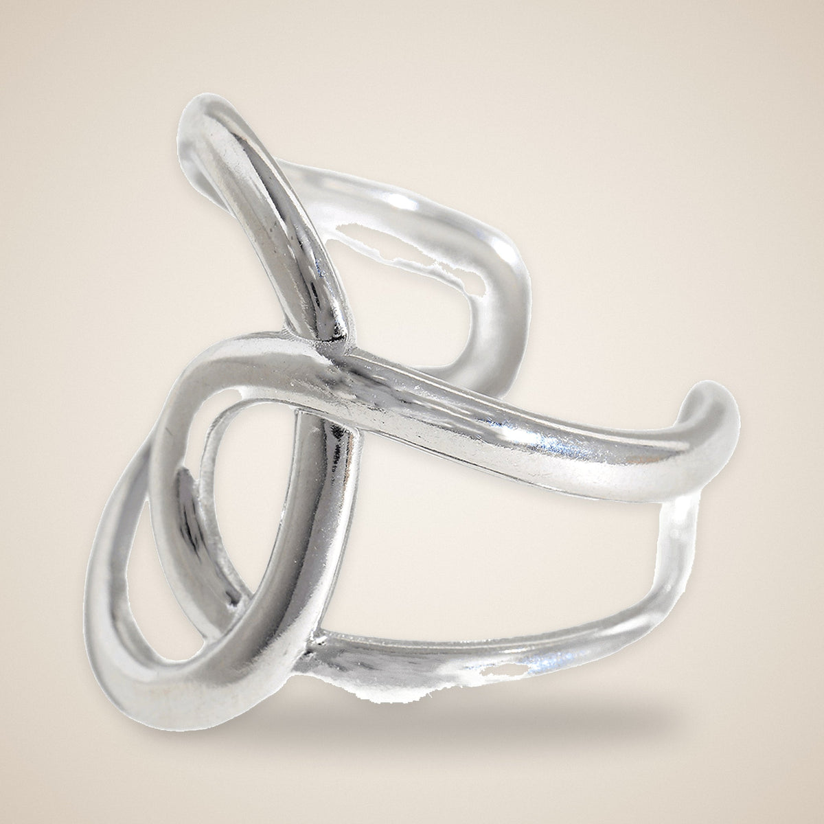 Bague Entrelacs Argent – Maison Trèfle