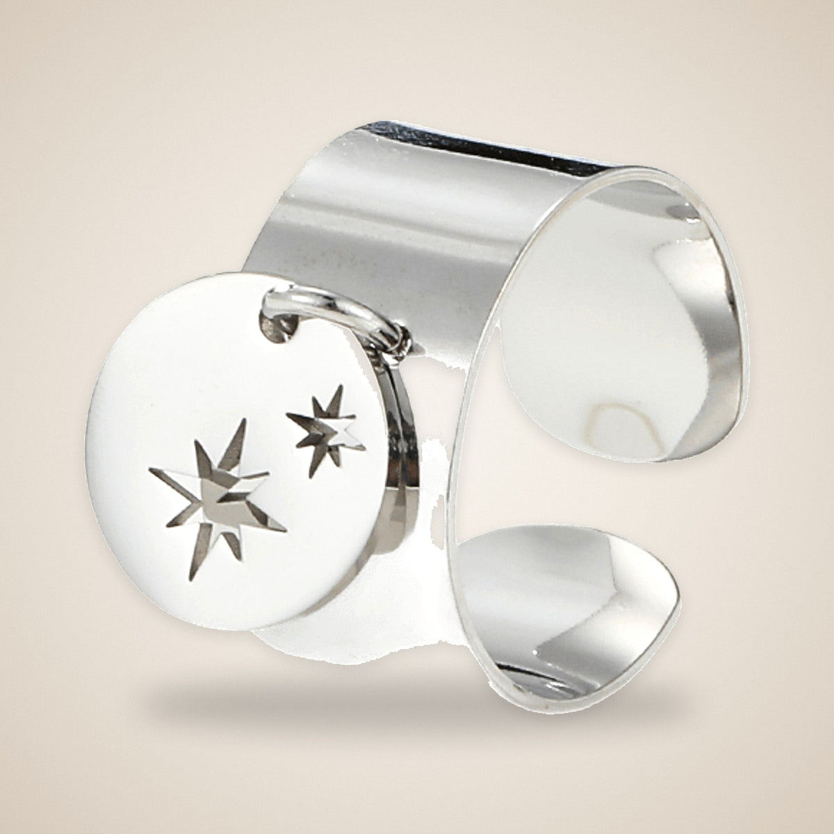 Bague Médaille Étoile Argent – Maison Trèfle