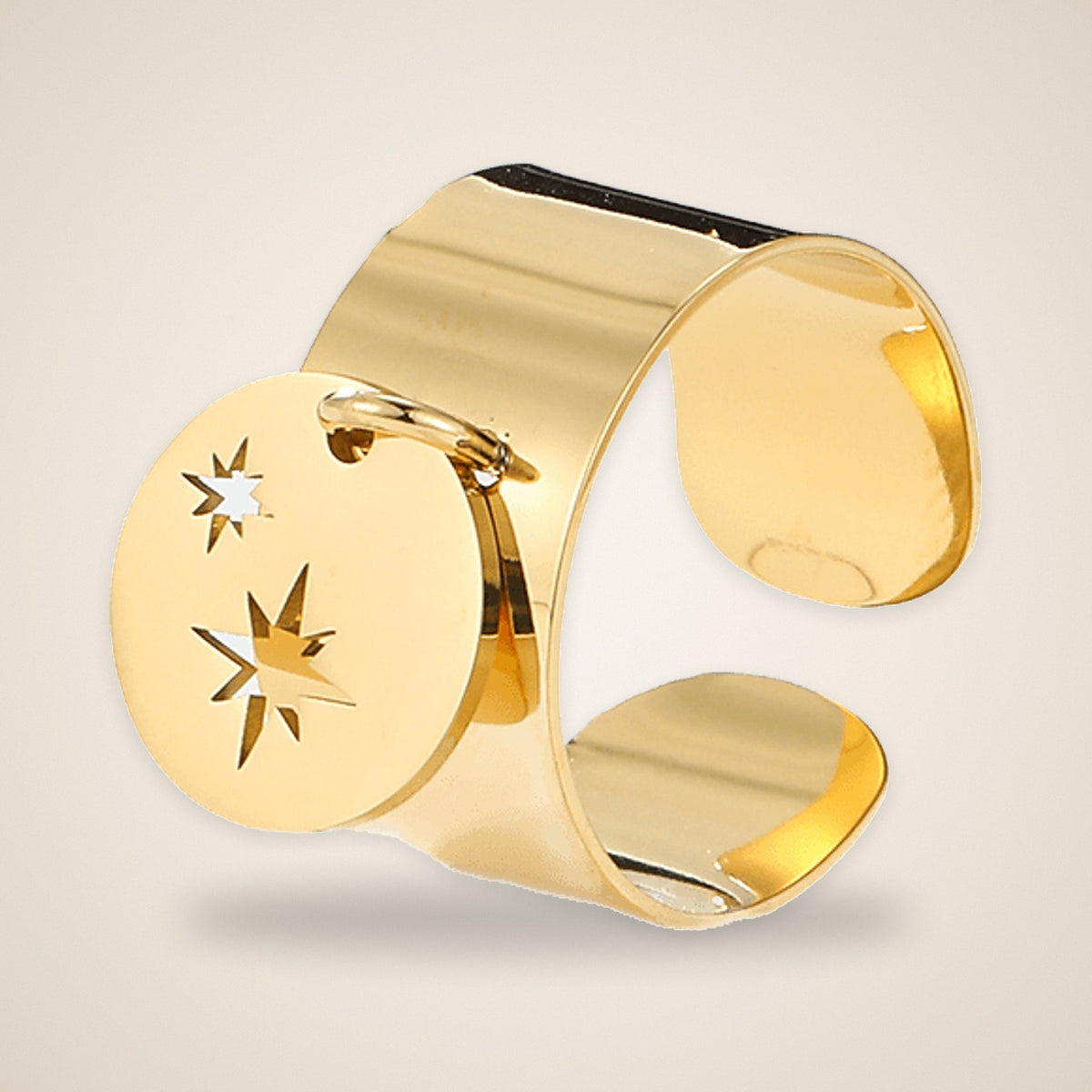 Bague Médaille Étoile Or – Maison Trèfle