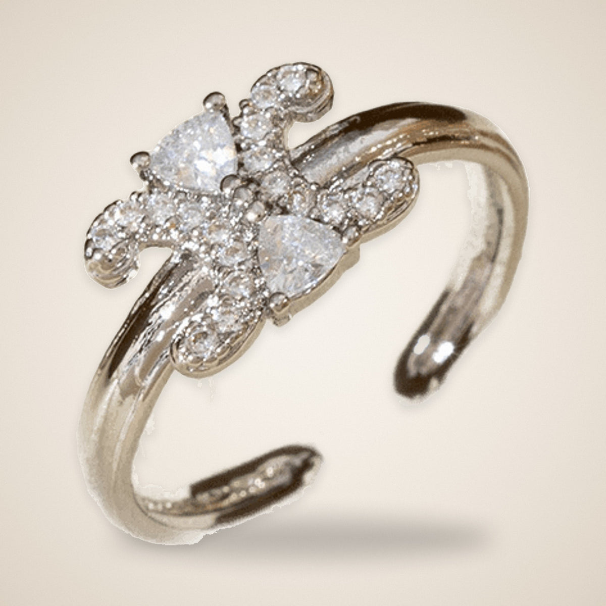 Bague Nœud Scintillant – vue détaillée 2 – Maison Trèfle