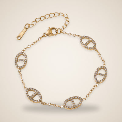 Bracelet Maille Marine Pavé