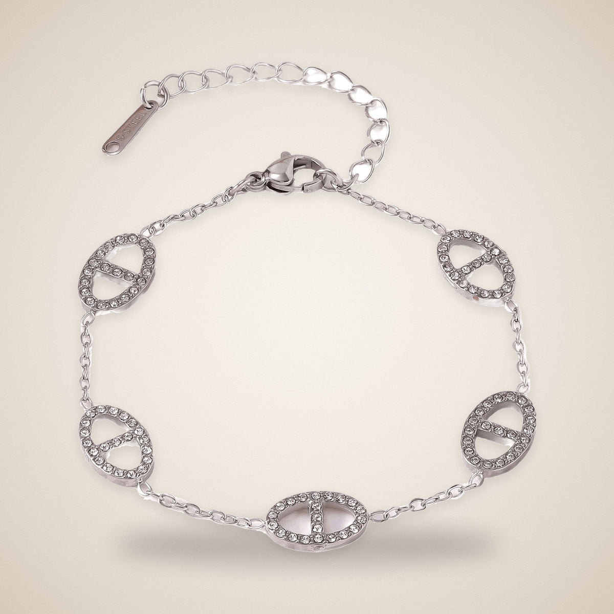Bracelet Maille Marine Pavé – vue détaillée 2 – Maison Trèfle