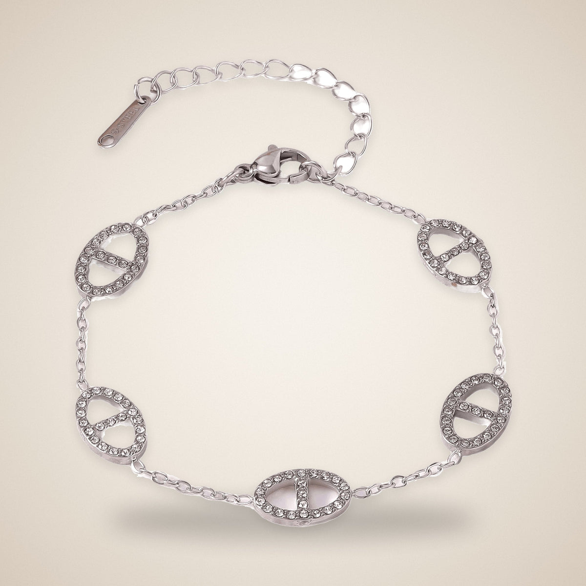 Bracelet Maille Marine Pavé Argent – Maison Trèfle