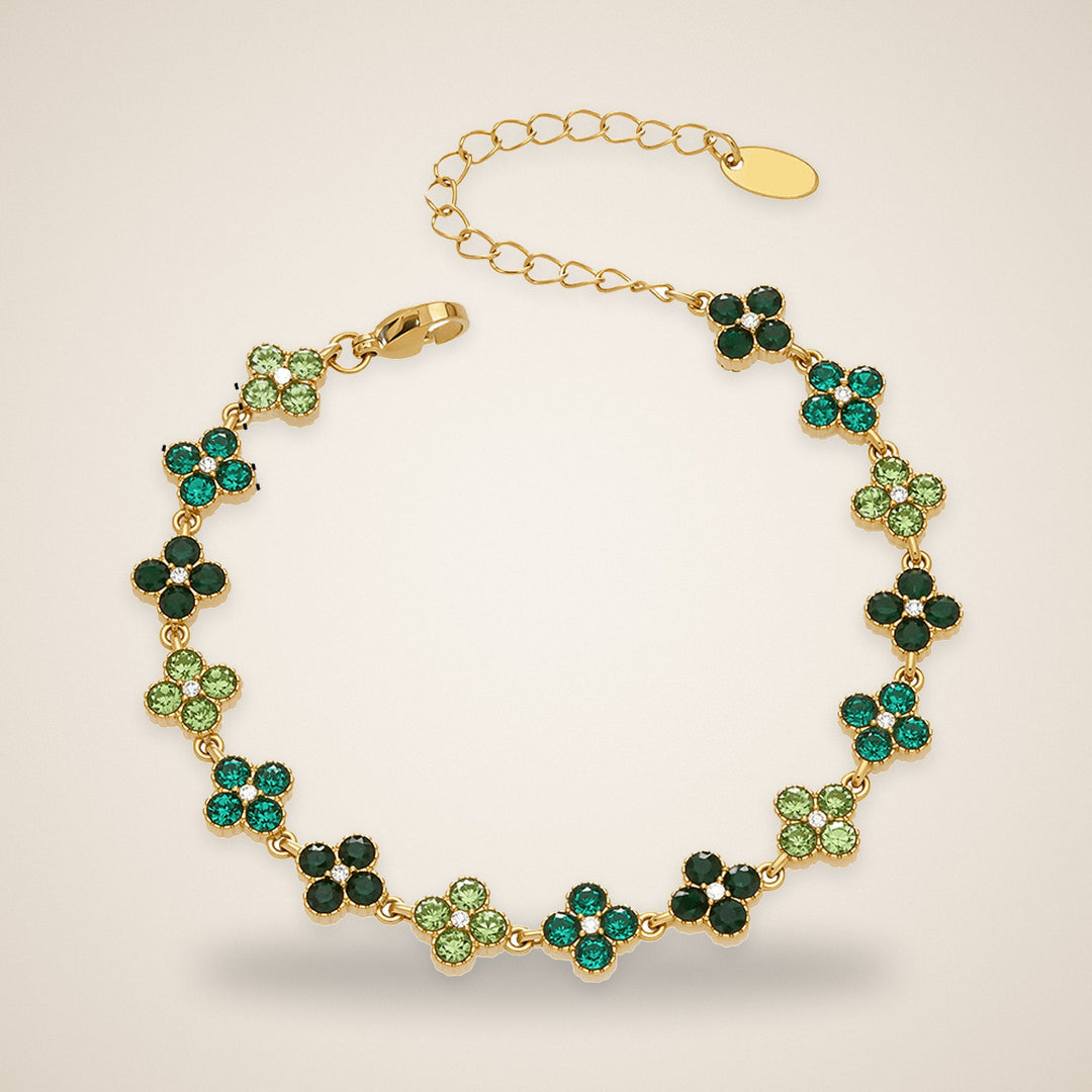 Bracelet Rivière de Trèfles – bijou acier doré à l'or fin – Maison Trèfle