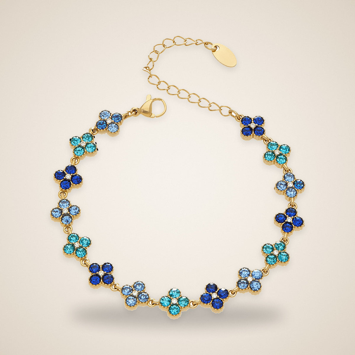 Bracelet Rivière de Trèfles Bleu – Maison Trèfle