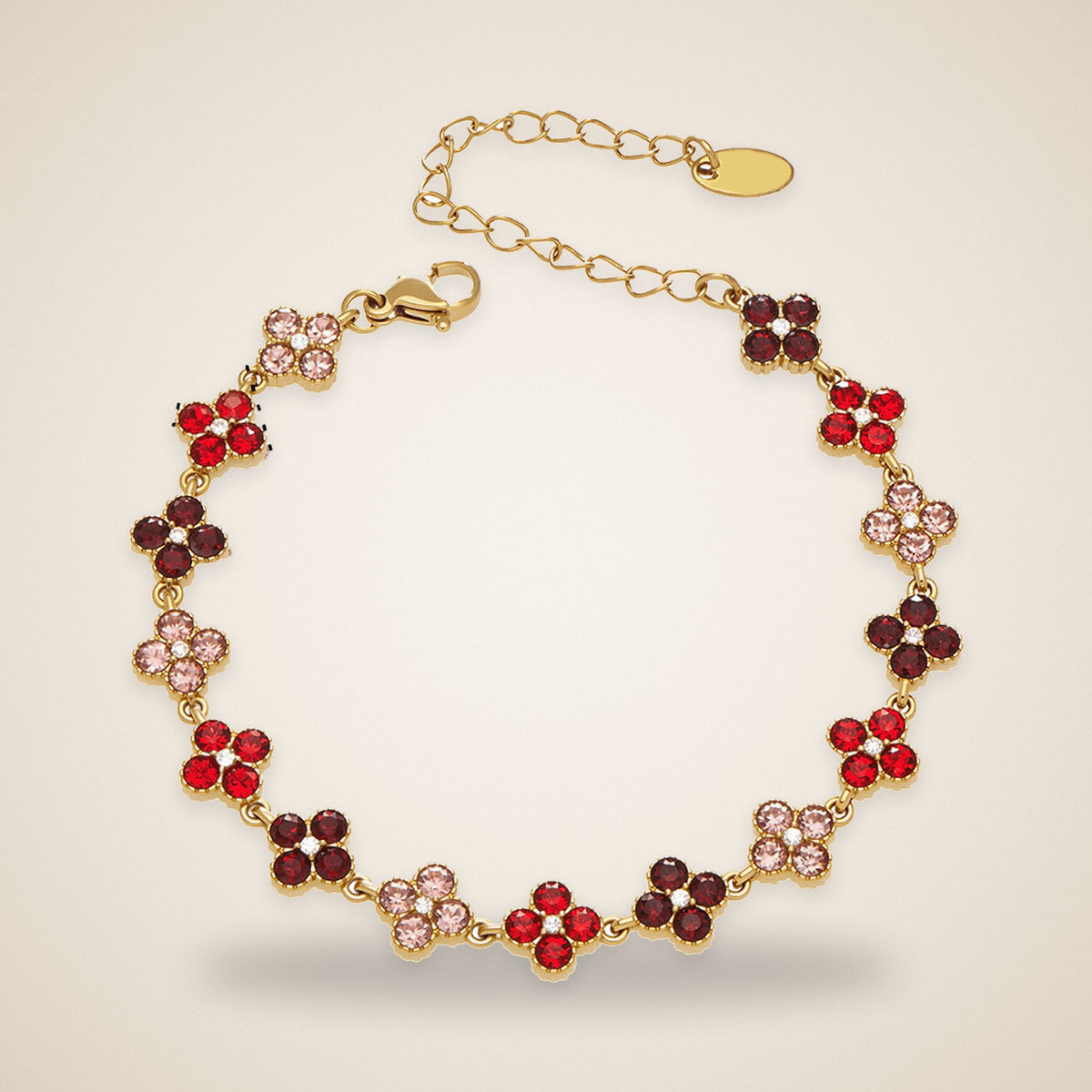 Bracelet Rivière de Trèfles Rouge – Maison Trèfle
