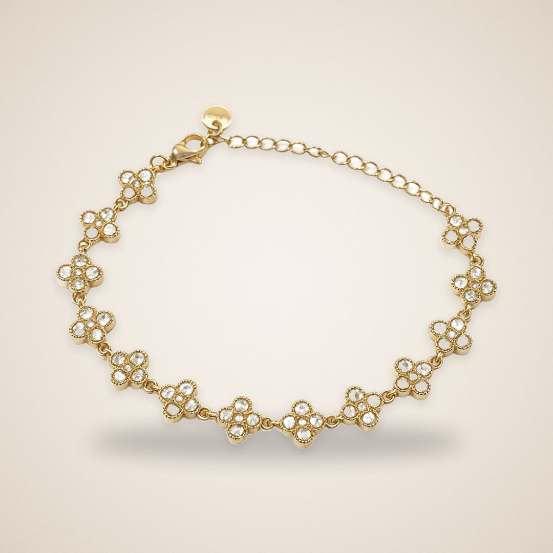 Bracelet Trèfles Colorés – bijou acier doré à l'or fin – Maison Trèfle