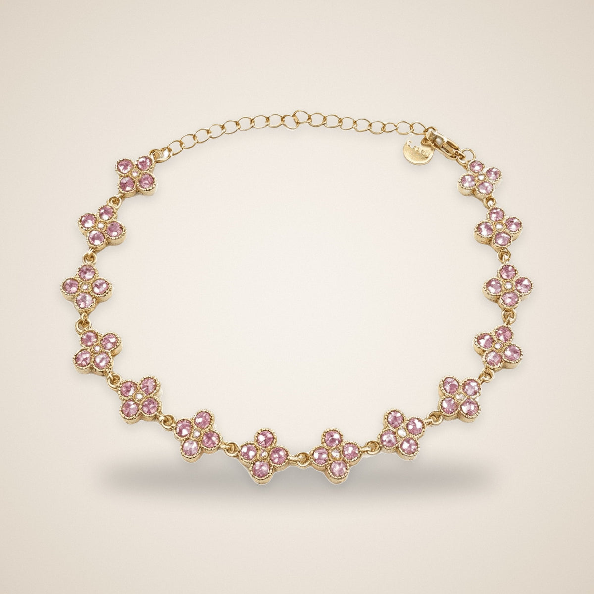 Bracelet Trèfles Colorés Rose – Maison Trèfle